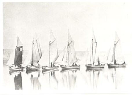 Østersbåde ved Nykøbing Mors i 1870'erne